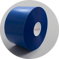 Blue roll of foil packaging