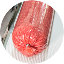 Raw Ground Beef and Sausage
